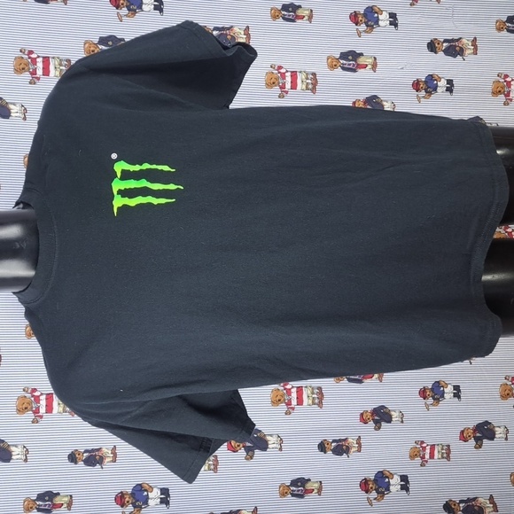 Monster Energy Suck Bang Blow burnout contest black & green graphic t-shirt - Picture 3 of 7